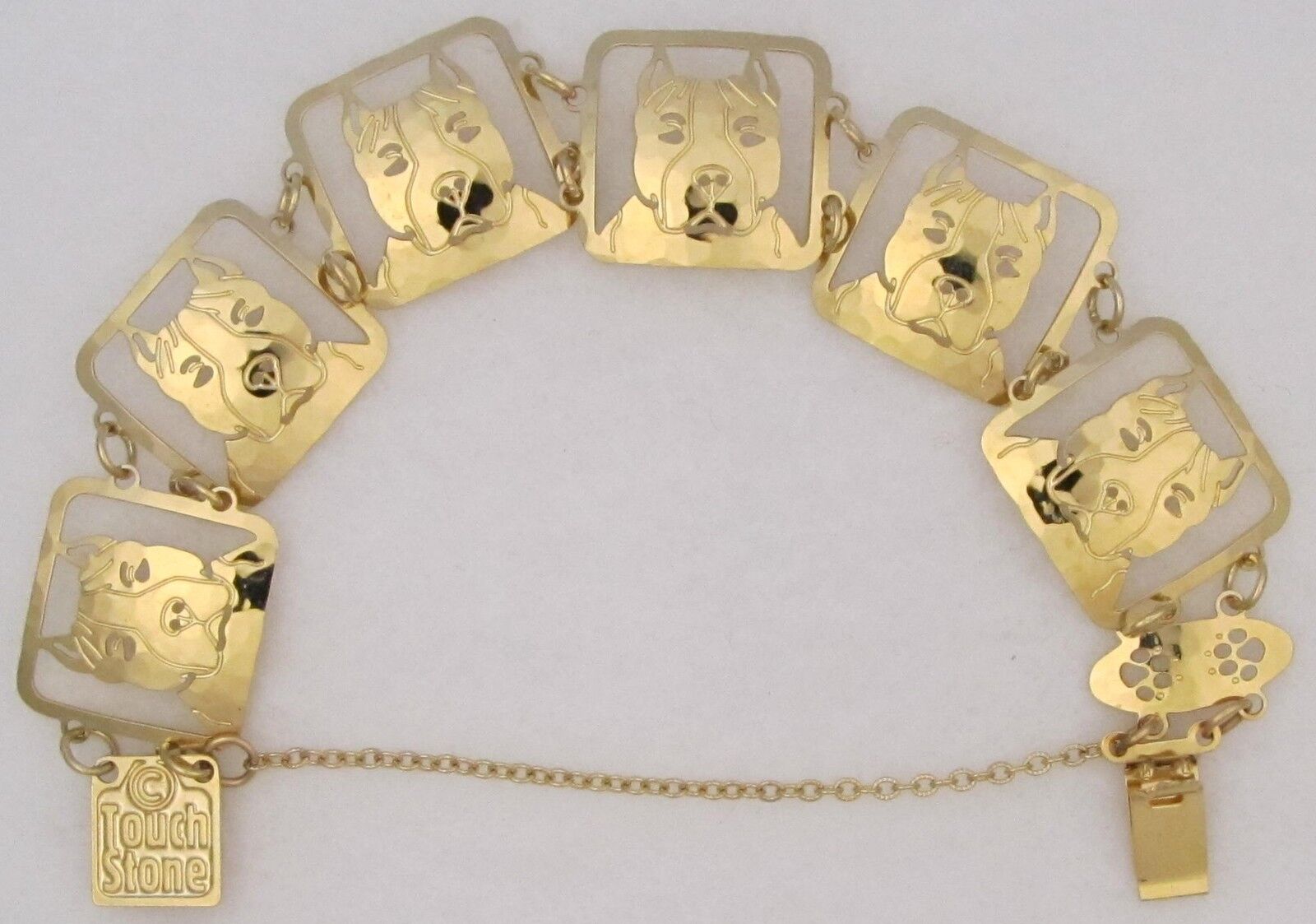 American Staffordshire Terrier Jewelry Gold Bracelet by Touchstone Dog Designs 
