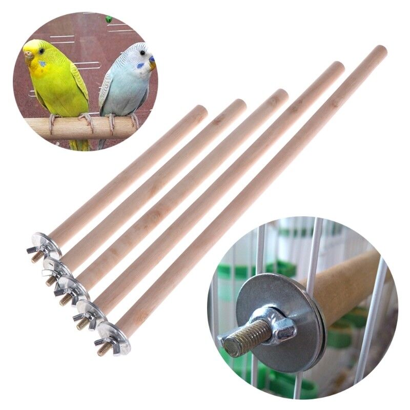 Parrot Pet Raw Wood Hanging Stand Rack Toy Parakeet Branch Perches For Bird Cage