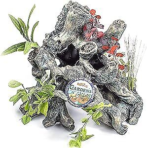  Extra Driftwood with Flowering Plants Decoration for Fish Tanks or Large