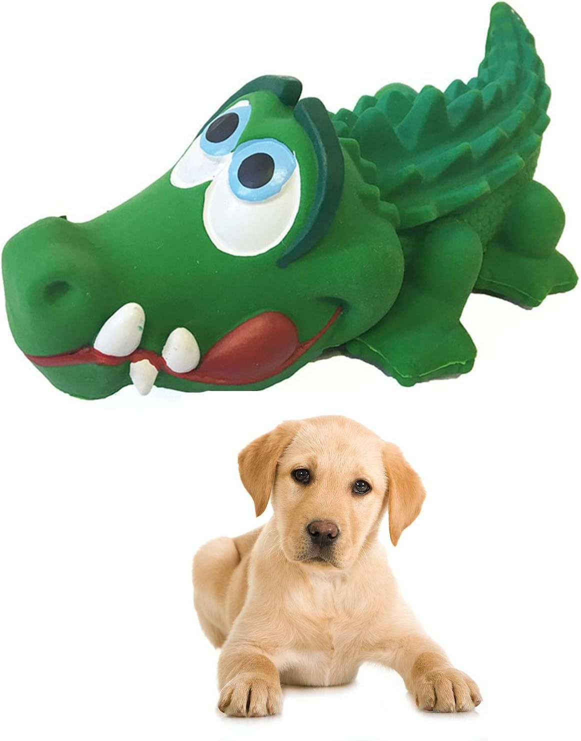 Crocodile Sensory Dog Toy Natural Rubber (Latex), Lead-Free & Medium 