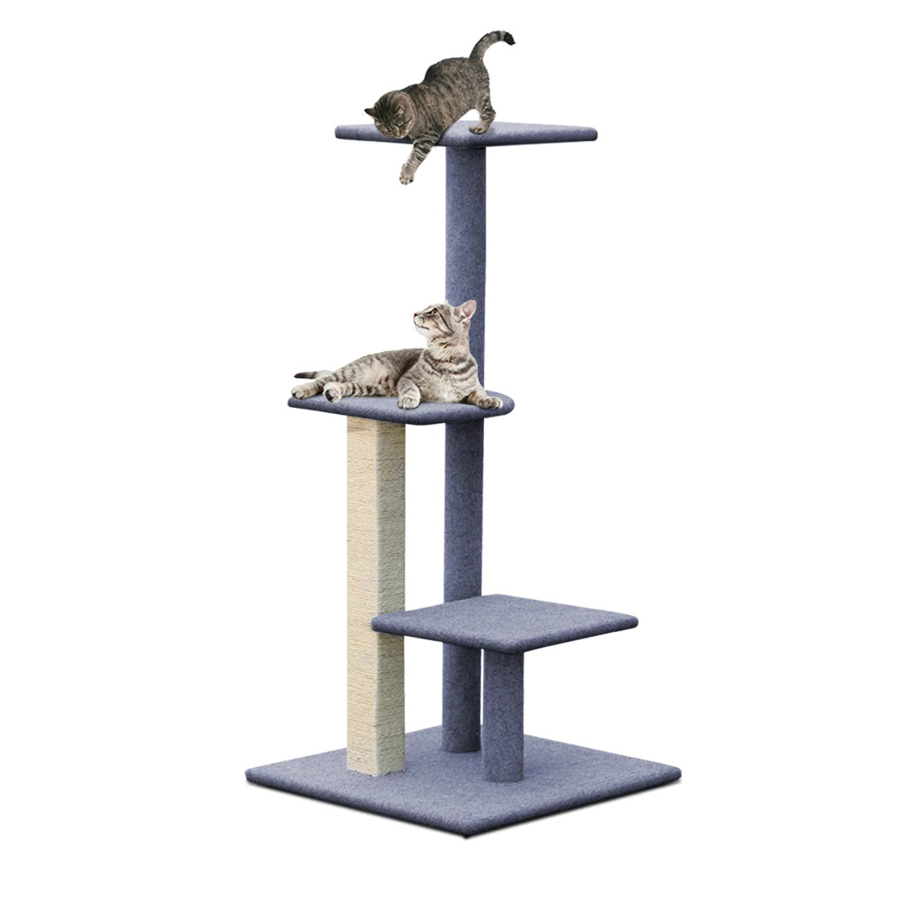 NNEDSZ Cat Tree 124cm Trees Scratching Post Scratcher Tower Condo House Furnitur
