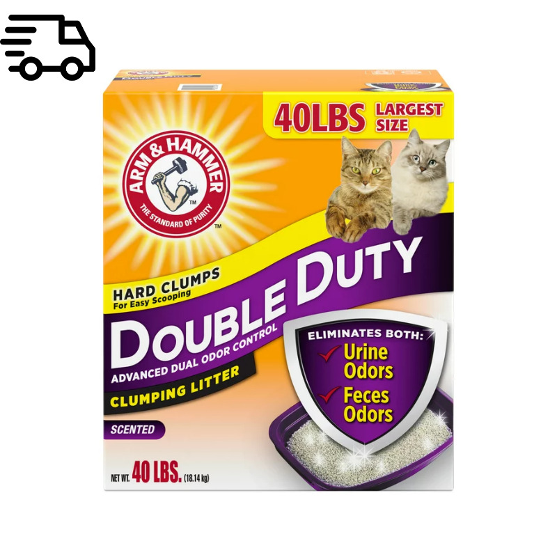 Arm Hammer Double Duty Dual Advanced Odor Control Scented Clumping Cat Litter