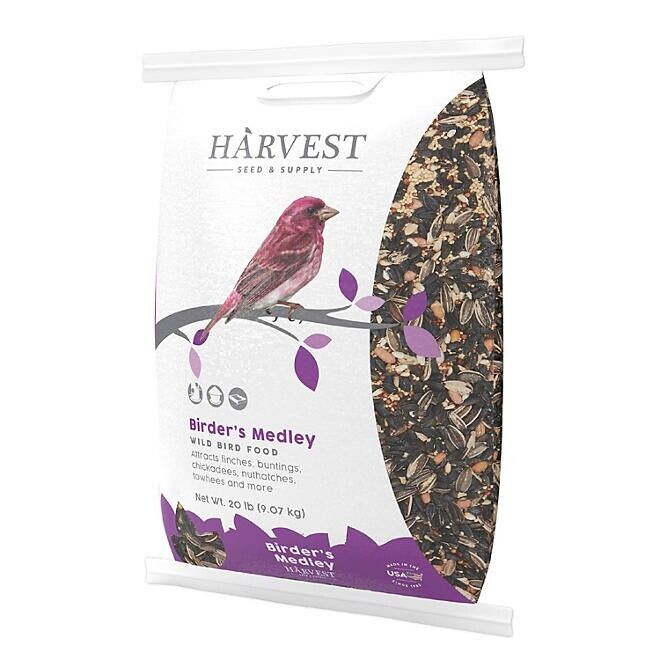 Harvest Seed & Supply Birder's Medley Wild Bird Food, Premium Mix of Bird Seed, 