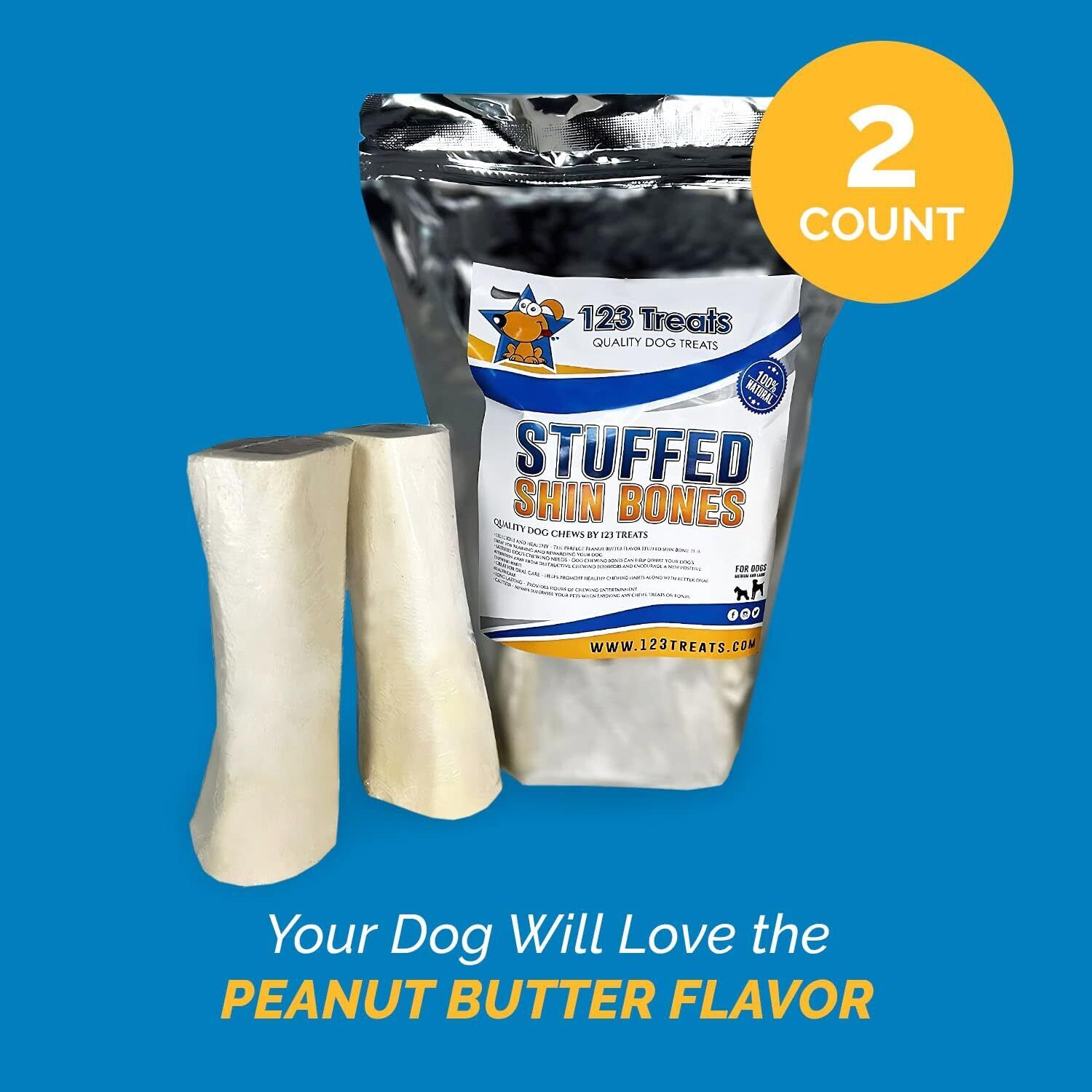 Stuffed Shin Bones with Peanut Butter Flavor - Small (3-4\