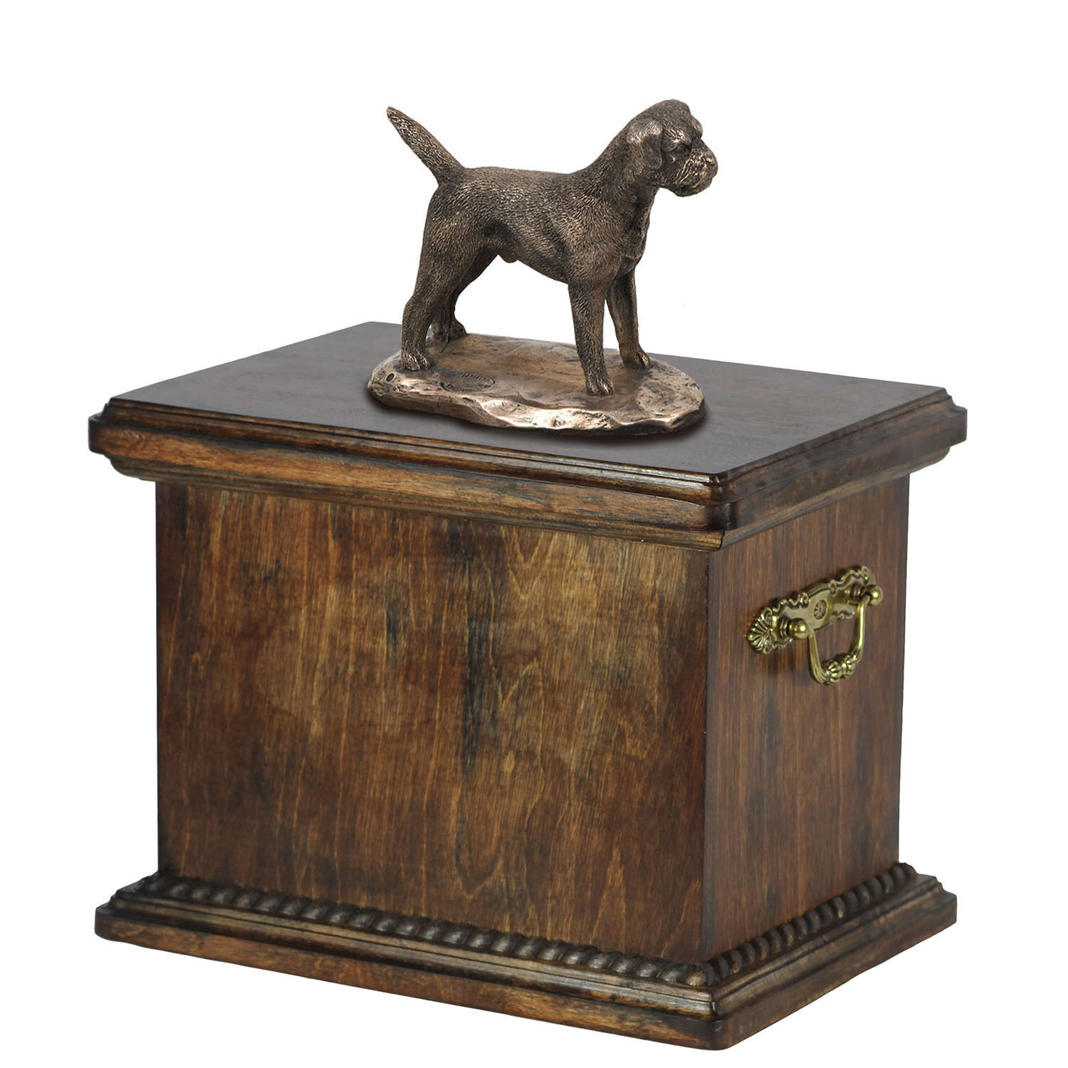 Border Terrier , dog urn made of cold cast bronze, ArtDog, CA - kind1