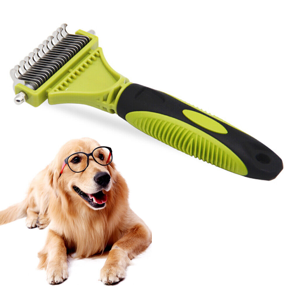 VEEHOO Pet Grooming Toolfor Shedding Dog Cat Dematting Brush Comb Undercoat Rake