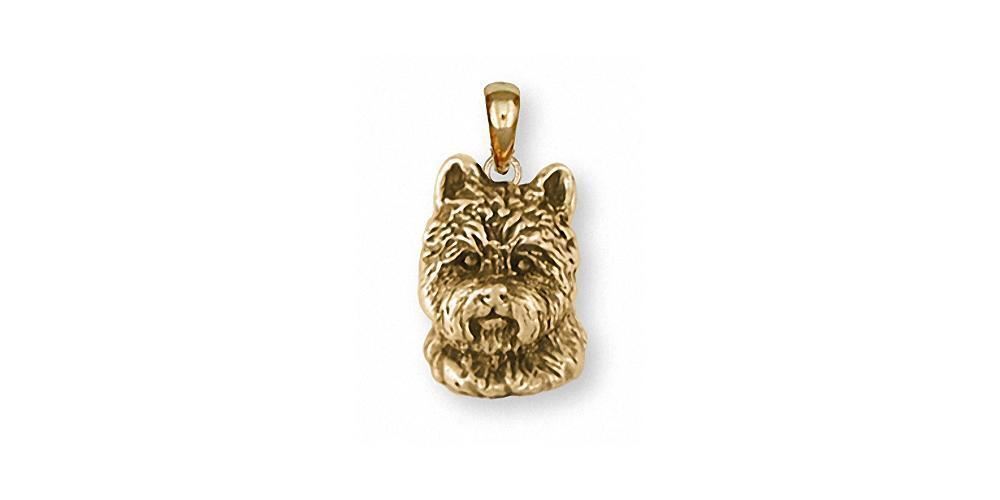 Cairn Terrier Pendant Jewelry 14k Gold Handmade Dog Pendant CNWT29-PG