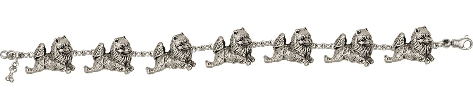 Pomeranian Bracelet Handmade Sterling Silver Dog Jewelry PM9-BR