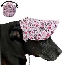 Dog Hat XS S M L XL Pink Butterfly - Adjustable Puppy Cap Visor Sun Protection picture