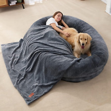 Large Human Dog Bed Bean Bag Bed for Humans Giant Beanbag Dog Bed with Blanket f picture