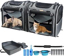 Portable Cat Dog Carrier Travel Display Tote Pet Bag Carrier Kennel Compartment picture