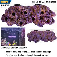 Realistic Purple Coral Frag Rack Floating Rock w Magnet for 1/2
