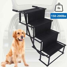 Portable Folding Dog Ramps for Car SUV Truck Pet Ramp Steps Ladder Black picture