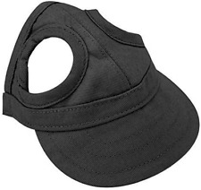 Pet Dog Sun Protection Visor Hat with Adjustable Strap Sport Hat (Black S) picture